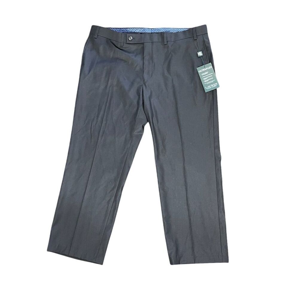 Ralph Lauren Men's UltraFlex Black Dress Pants Size 36x29 Flat Front